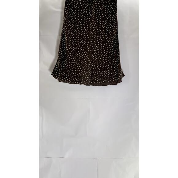 BRANDY MELVILLE Women's Brown Floral Lace-Trim Knee Length Skirt SZ OS - Picture 1 of 7